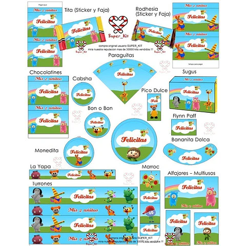 Kit Imprimible Baby Tv Completo Editable