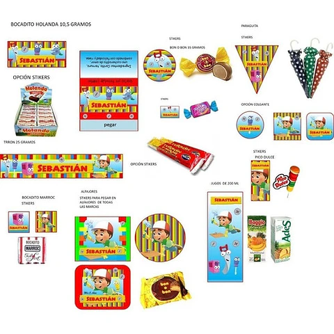 Kit Imprimible Candy Bar Many A La Obra El Mas Completo