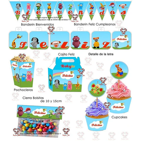 Kit Imprimible Baby Tv Completo Editable