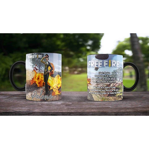 Plantillas Sublimación Tazas - Free Fire