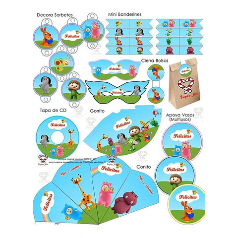 Kit Imprimible Baby Tv Completo Editable