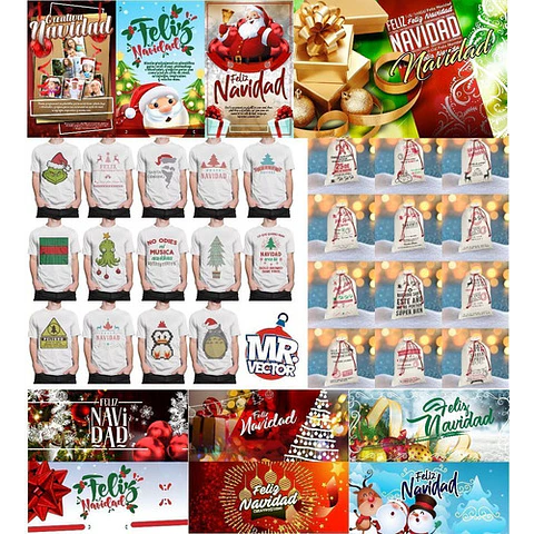Mega Pack Navidad Premium Sublimar Kits Eps Cdr Png Ai Psd