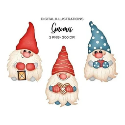 Cliparts Png Gnomos Bb9 Kit Imprimible