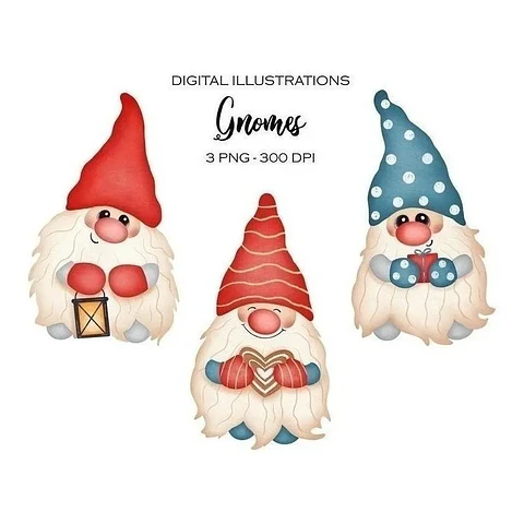 Cliparts Png Gnomos Bb9 Kit Imprimible