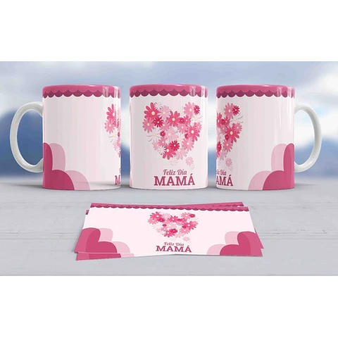 Diseños Plantillas Para Tazas Día De La Madre Sublimación M2