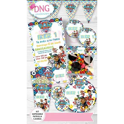 Kit Imprimible Invitaciones Candy Bar Png / Paw Patrol
