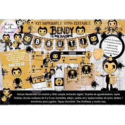 Kit Imprimible Candy Bendy And The Ink Machine 100% Editable
