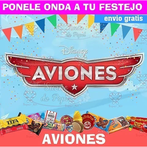 Kit Imprimible Aviones Planes Completo