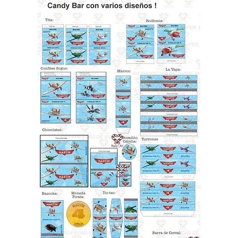 Kit Imprimible Aviones Planes Completo