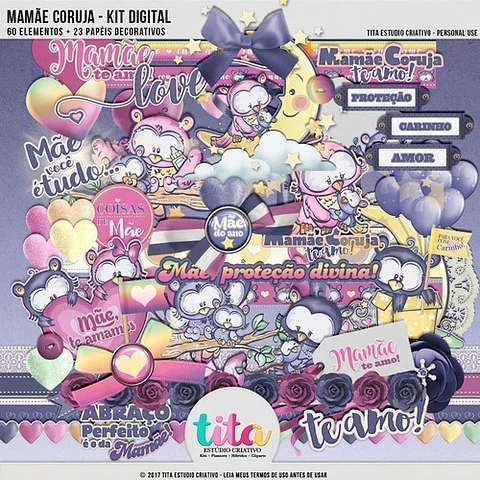 Imagenes Png Y Papeles Digitales Lechuzas Violetas T6