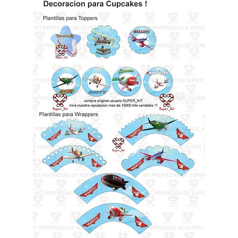 Kit Imprimible Aviones Planes Completo