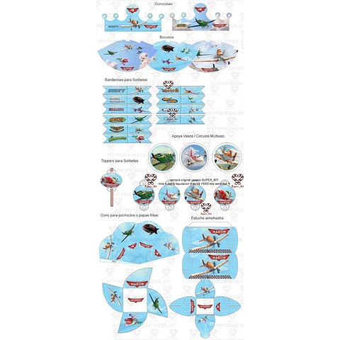 Kit Imprimible Aviones Planes Completo