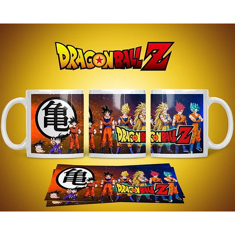 Kit Diseños Plantillas Tazas Dragon Ball Z Sublimación M3