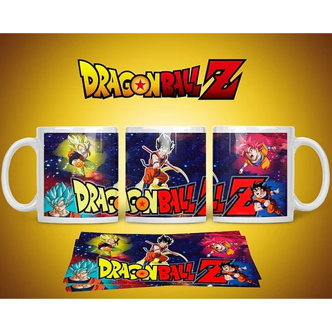 Kit Diseños Plantillas Tazas Dragon Ball Z Sublimación M3