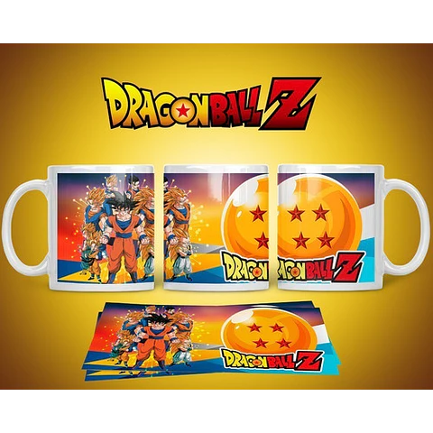 Kit Diseños Plantillas Tazas Dragon Ball Z Sublimación M3