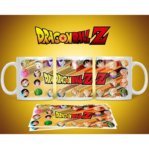 Kit Diseños Plantillas Tazas Dragon Ball Z Sublimación M3