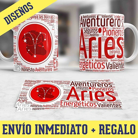 Kit Diseños Plantillas Tazas Signos Del Zodiaco Sublimación 