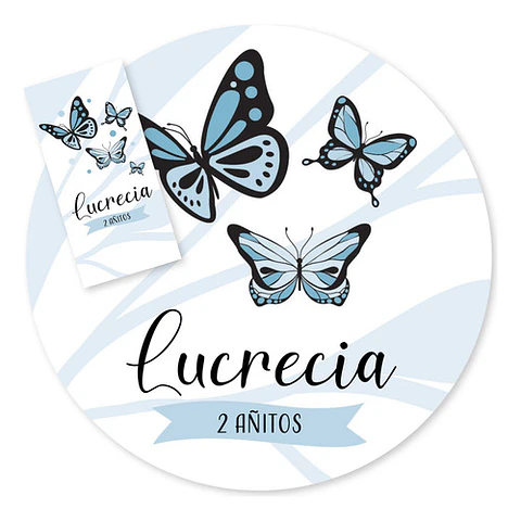 Kit Imprimible Mariposas Celestes Tukit