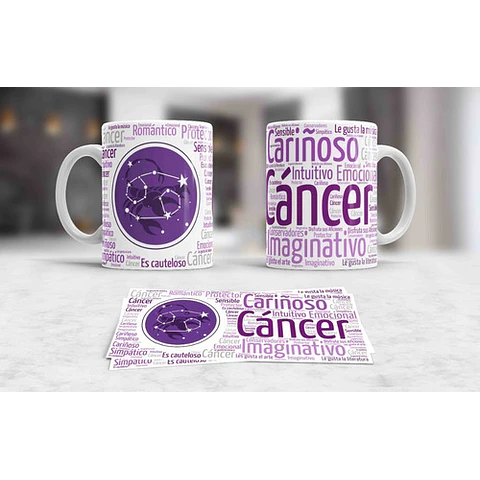 Kit Diseños Plantillas Tazas Signos Del Zodiaco Sublimación 