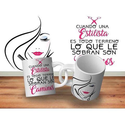 Kit Diseños Plantillas Tazas Profesión Estilista Sublimación