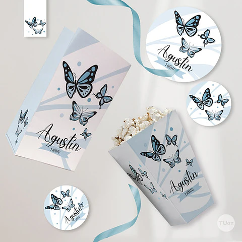 Kit Imprimible Mariposas Celestes Tukit