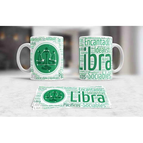 Kit Diseños Plantillas Tazas Signos Del Zodiaco Sublimación 