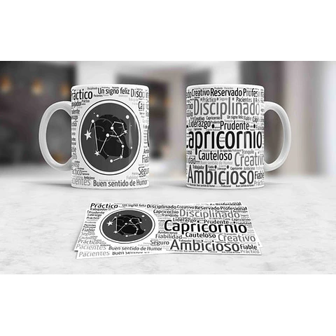 Kit Diseños Plantillas Tazas Signos Del Zodiaco Sublimación 