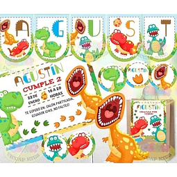 Kit Imprimible Dinosaurios Graciosos Con Candy Bar Editable