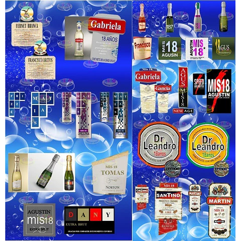 Kit Imprimible Etiquetas De Bebidas Editables Cerveza Vinos