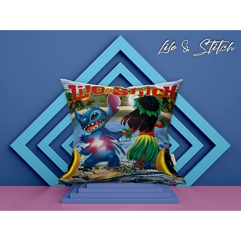 Diseños Plantillas Almohadones Cojines Lilo Stitch Sublimar