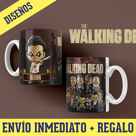 Kit Diseños Plantillas Tazas The Walking Dead Sublimación M2