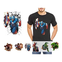 Vectores Plantillas Para Remeras Y Pared Super Heroes