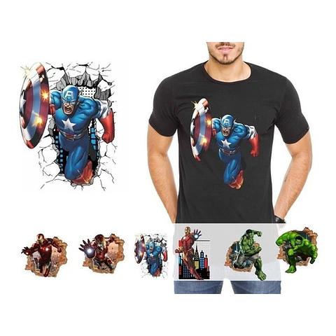 Vectores Plantillas Para Remeras Y Pared Super Heroes