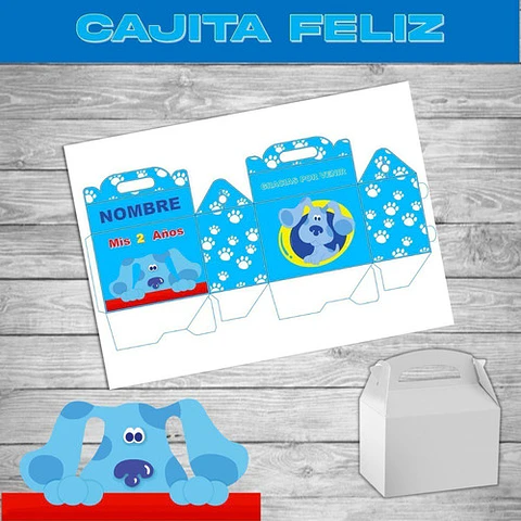 Kit Imprimible Caja Golosina Cajita Feliz Las Pistas De Blue