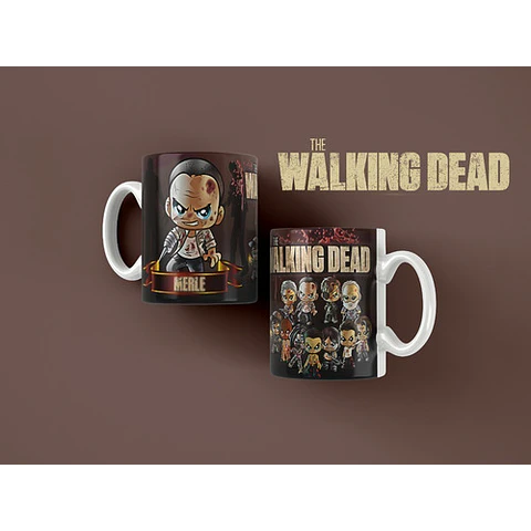 Kit Diseños Plantillas Tazas The Walking Dead Sublimación M2