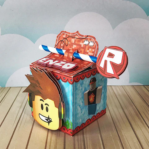 Kit Imprimible Roblox Cajitas Banderines Toppers