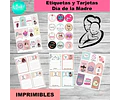 Kit Imprimible Día De La Madre Tags, Circulos Y Tarjetas