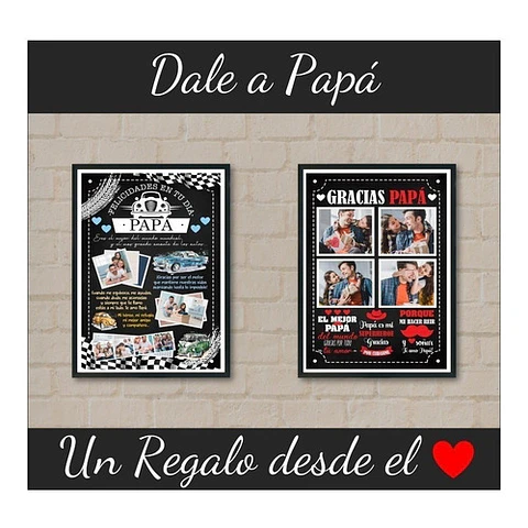 Kit Imprimible Cuadritos Día Del Padre Editables Power Point