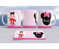 Kit Diseños Plantillas Tazas Bautismo Minnie Sublimación M2