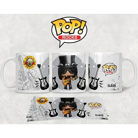 Kit Diseños Plantillas Tazas Funko Pop Rock Sublimación