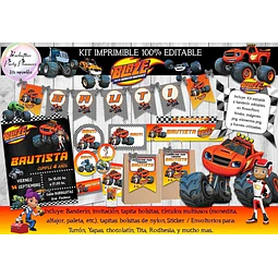 Kit Imprimible Blaze & The Monster Machines - 100% Editable