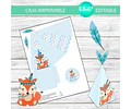 Kit X10 Cajas Imprimibles Carpa Pirámide Animales Nórdicos