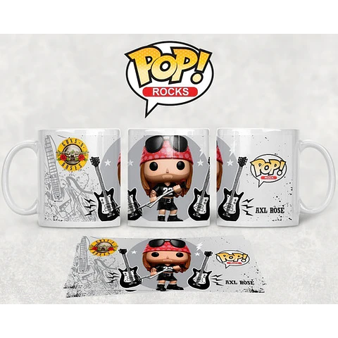 Kit Diseños Plantillas Tazas Funko Pop Rock Sublimación