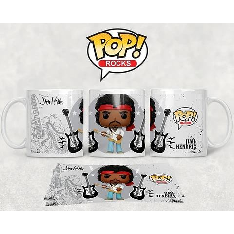 Kit Diseños Plantillas Tazas Funko Pop Rock Sublimación