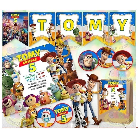 Kit Imprimible Toy Story 100% Editable Decoración Candy Bar