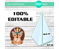 Kit X10 Cajas Imprimibles Carpa Pirámide Animales Nórdicos