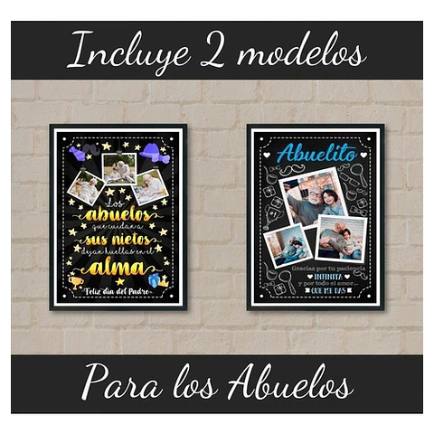 Kit Imprimible Cuadritos Día Del Padre Editables Power Point