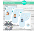Kit X10 Cajas Imprimibles Carpa Pirámide Animales Nórdicos