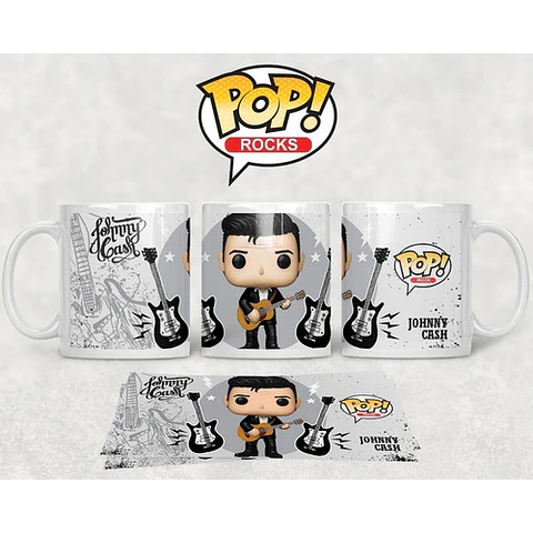 Kit Diseños Plantillas Tazas Funko Pop Rock Sublimación