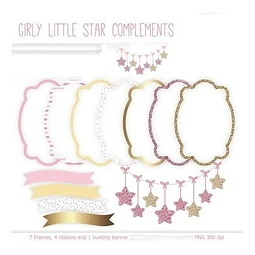 Kit Imprimible Girly Little - 12 Imágenes